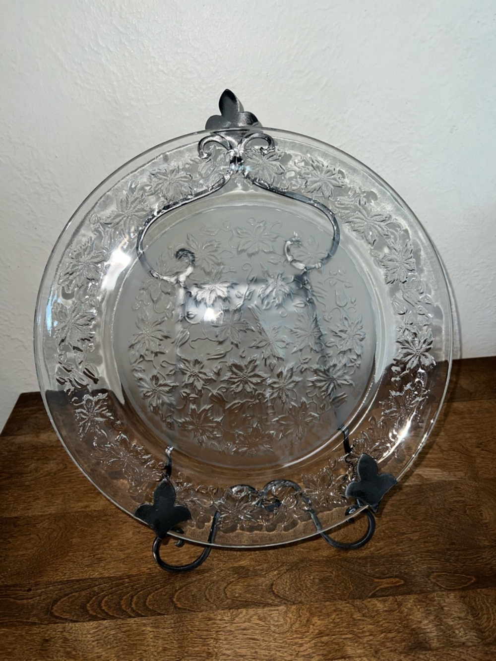 Princess house Fantasia round serving platter plate dish 13”